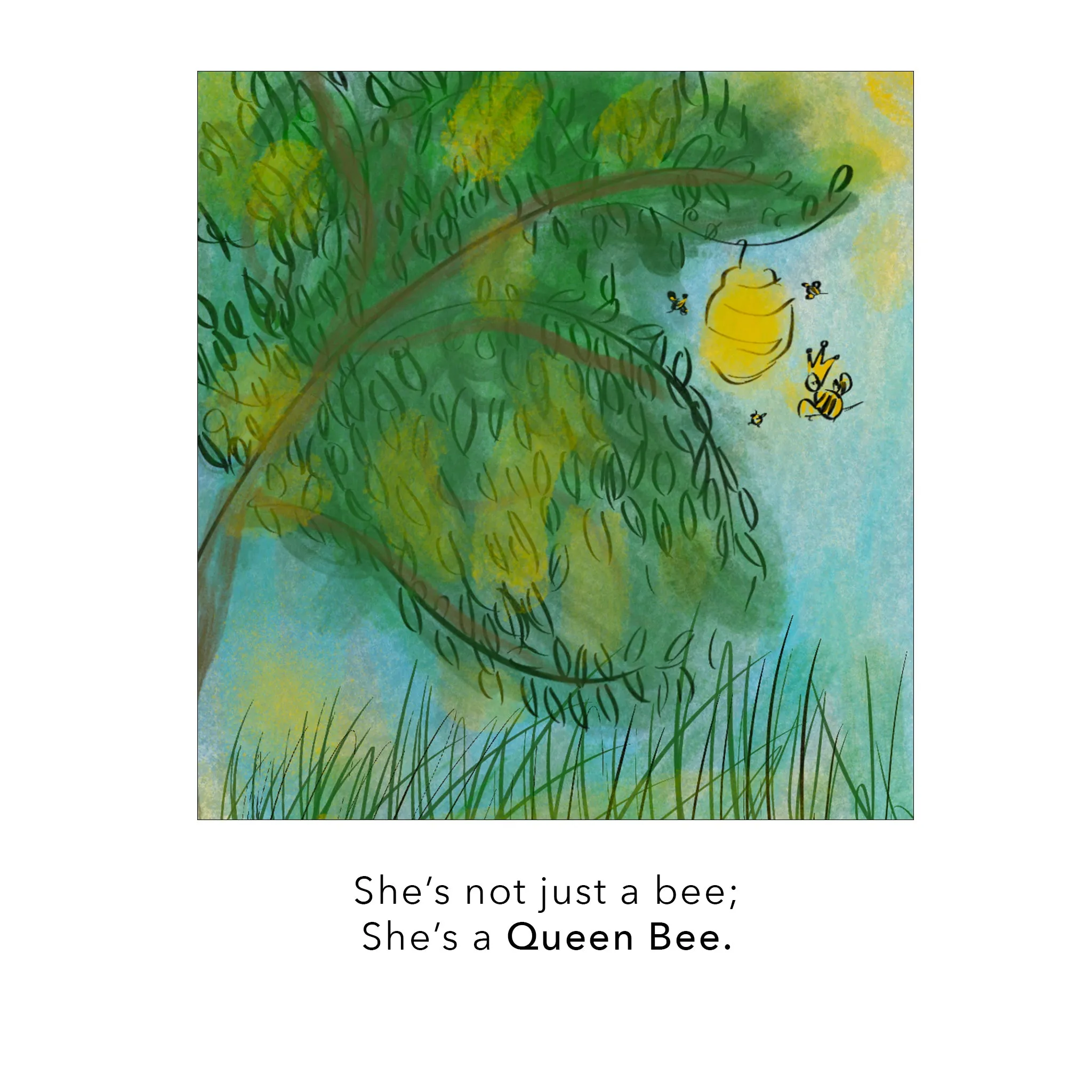 "Queen Bee" Charm with Pav?? Sapphires