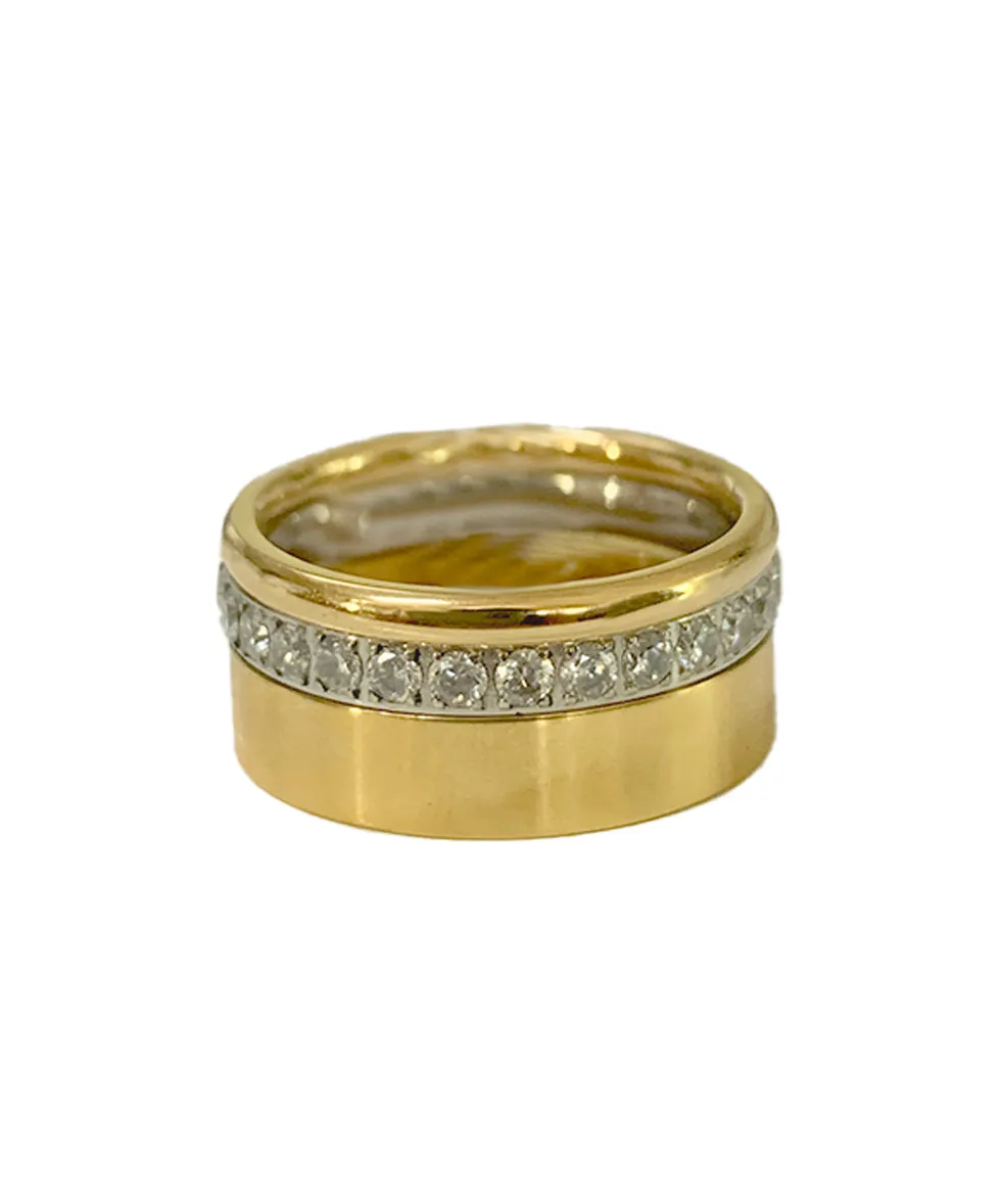 Regent Diamonette Stacking Ring-Silver