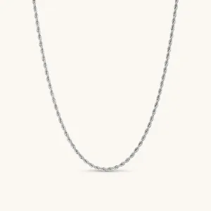 Rope Necklace In Silver