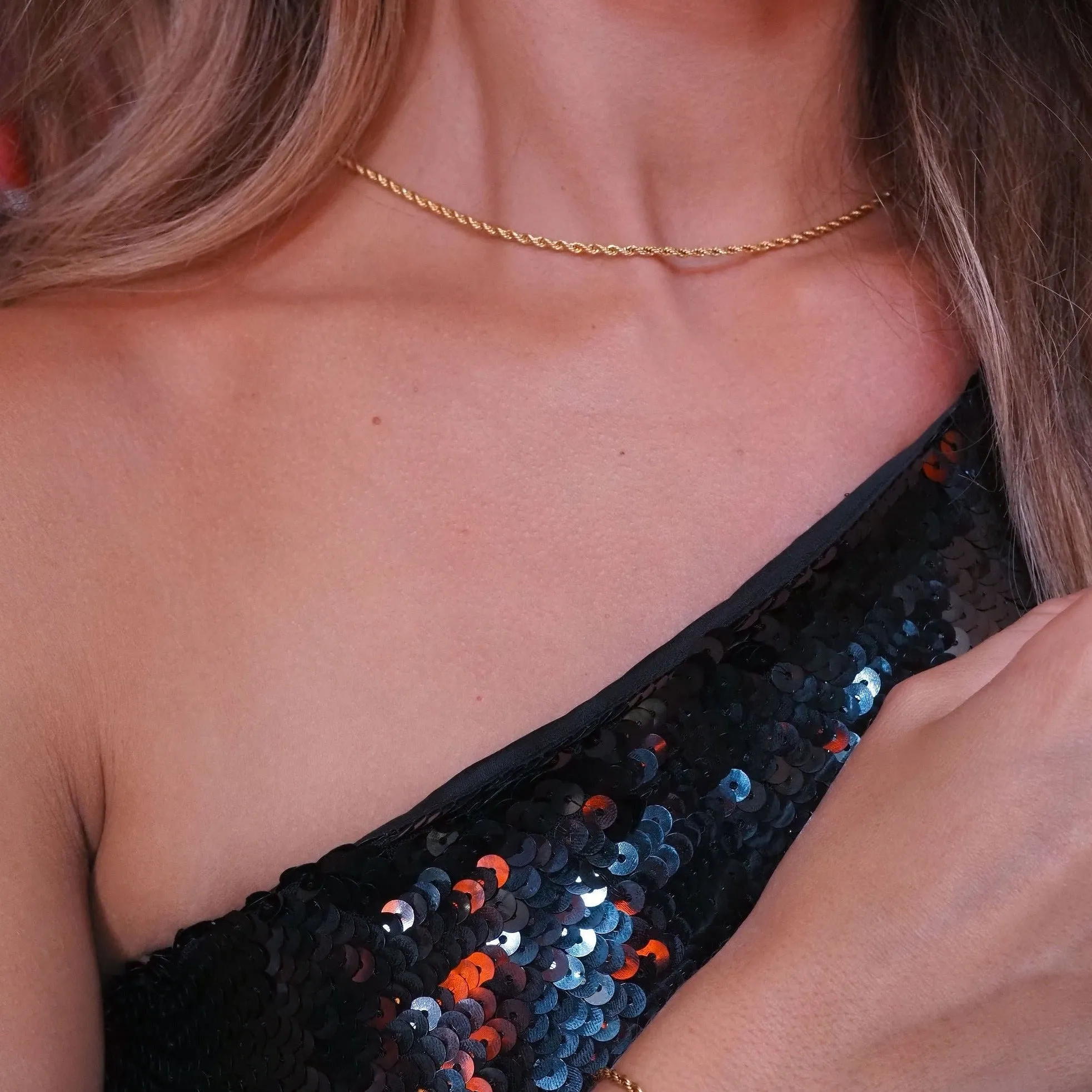 Rope Necklace In Silver