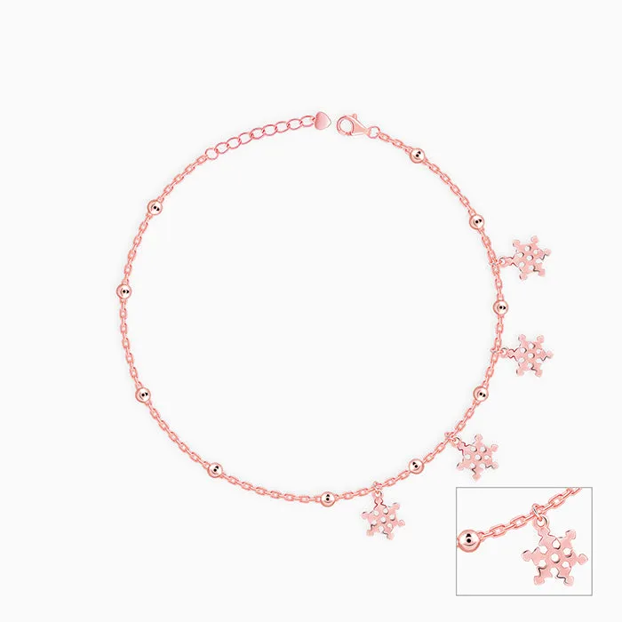 Rose Gold Frozen Charm Anklet