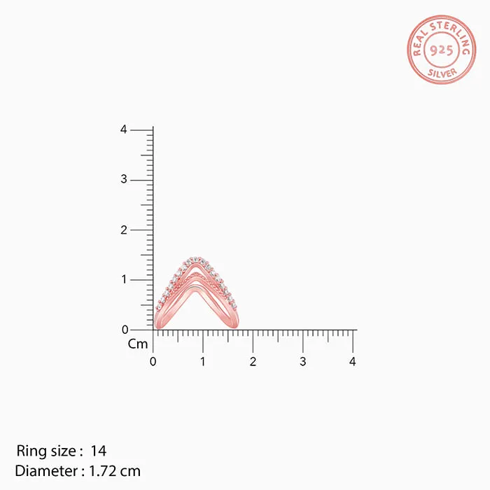 Rose Gold Sparkling Spirits Vanki Ring