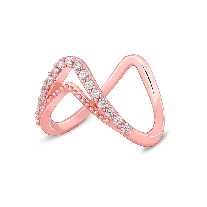 Rose Gold Sparkling Spirits Vanki Ring