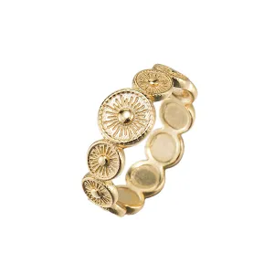 Round Sun Band Ring