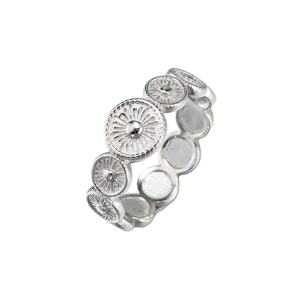 Round Sun Band Ring