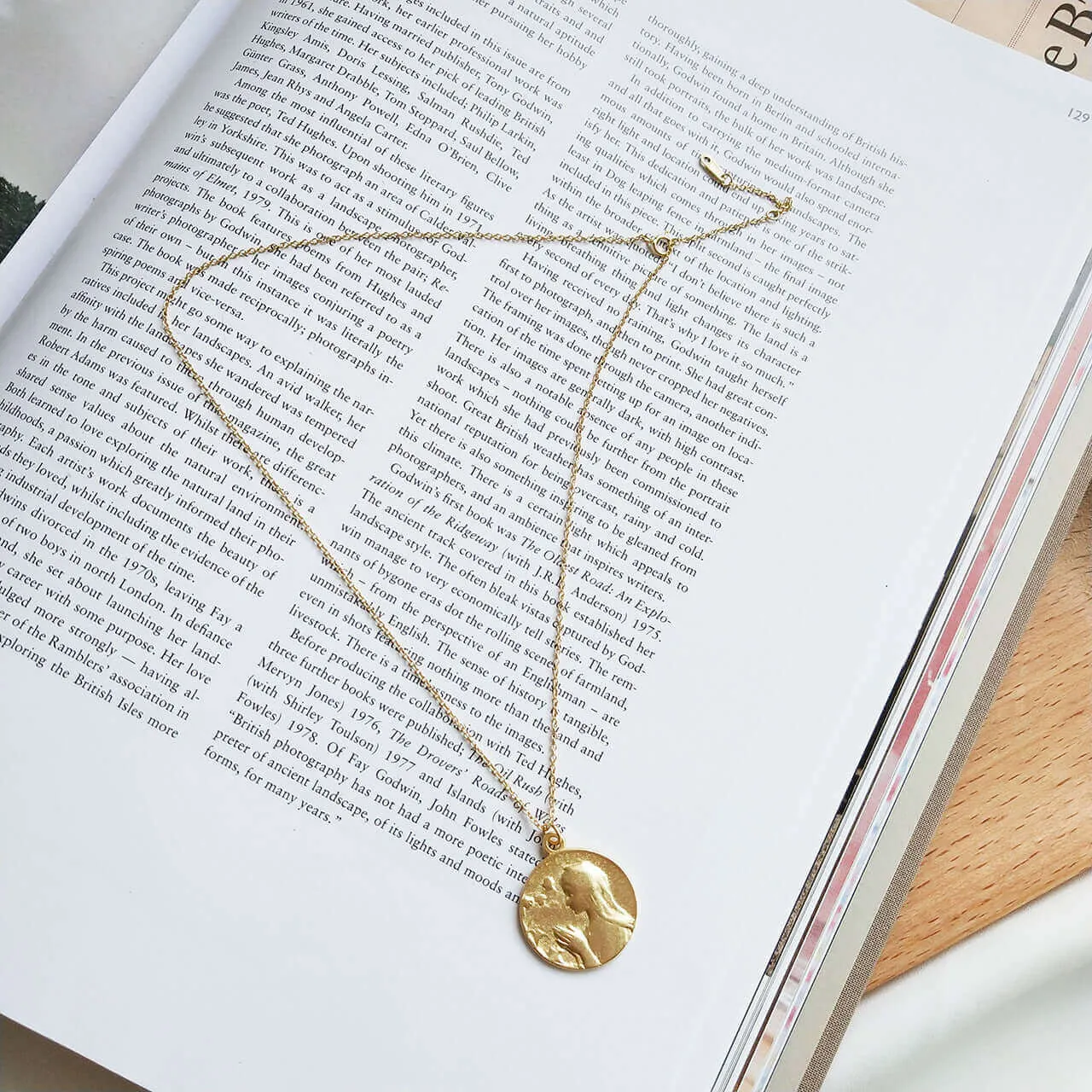 S925 Prayer of the Virgin Mary Gold Virgencita Necklace