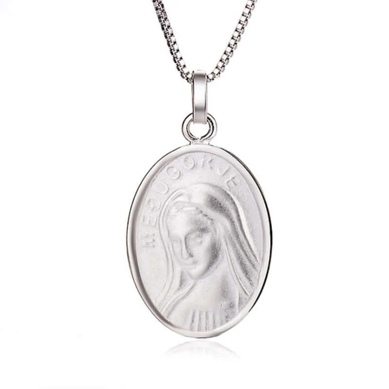 S925 Religious Relics Faith Good Luck Virgin Mary Virgencita Necklace