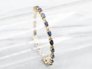 Sapphire and Diamond Tennis Bracelet