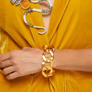 Satin Gold Link Bracelet