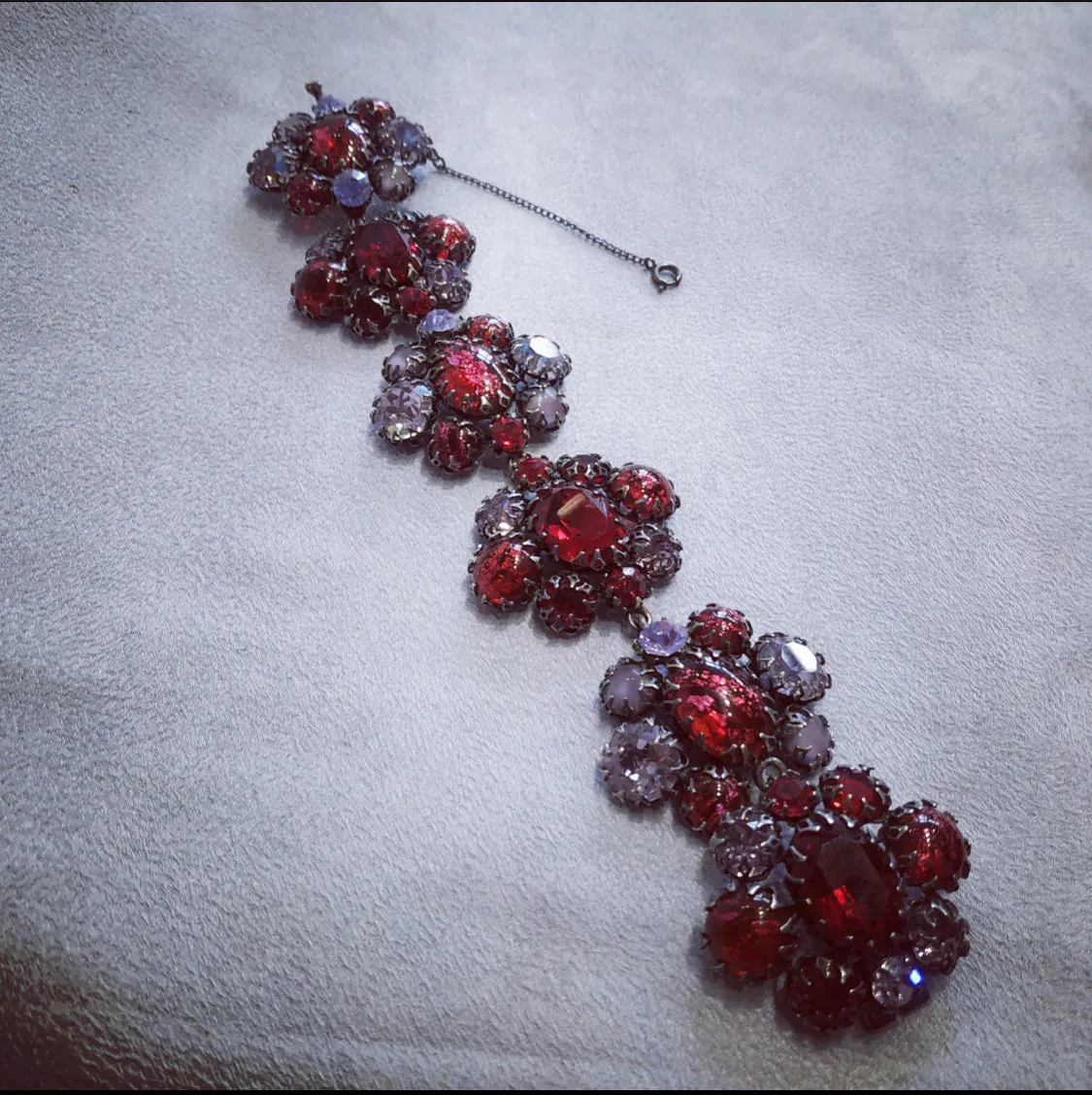 Schreiner Red Pink Vintage Bracelet