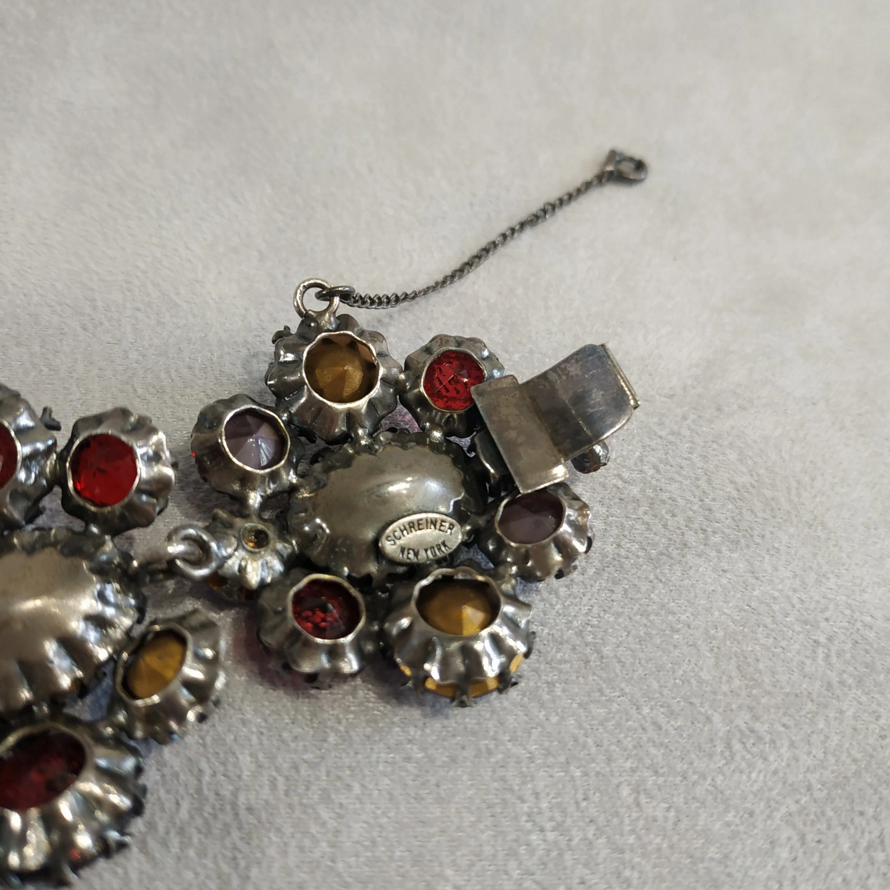 Schreiner Red Pink Vintage Bracelet