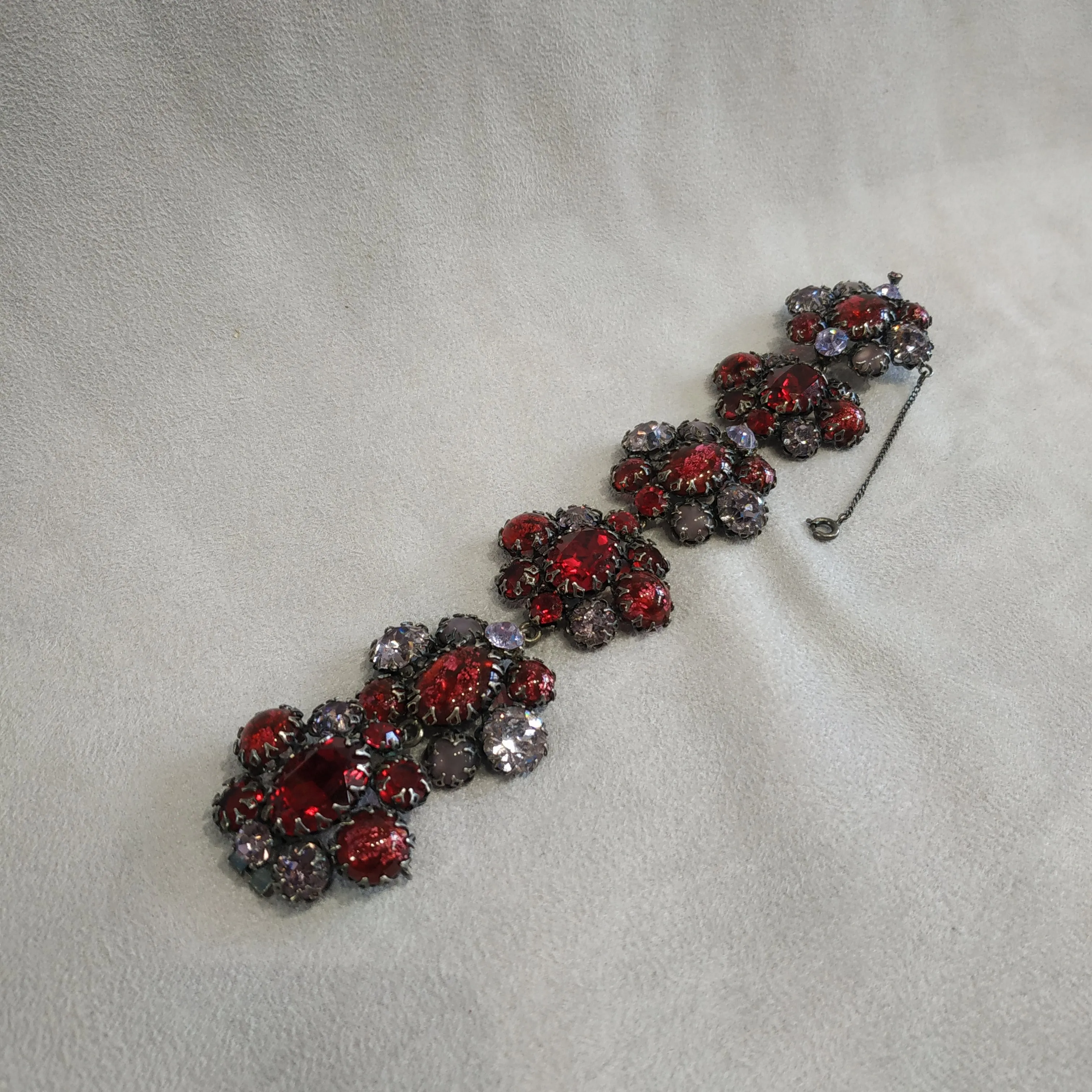 Schreiner Red Pink Vintage Bracelet