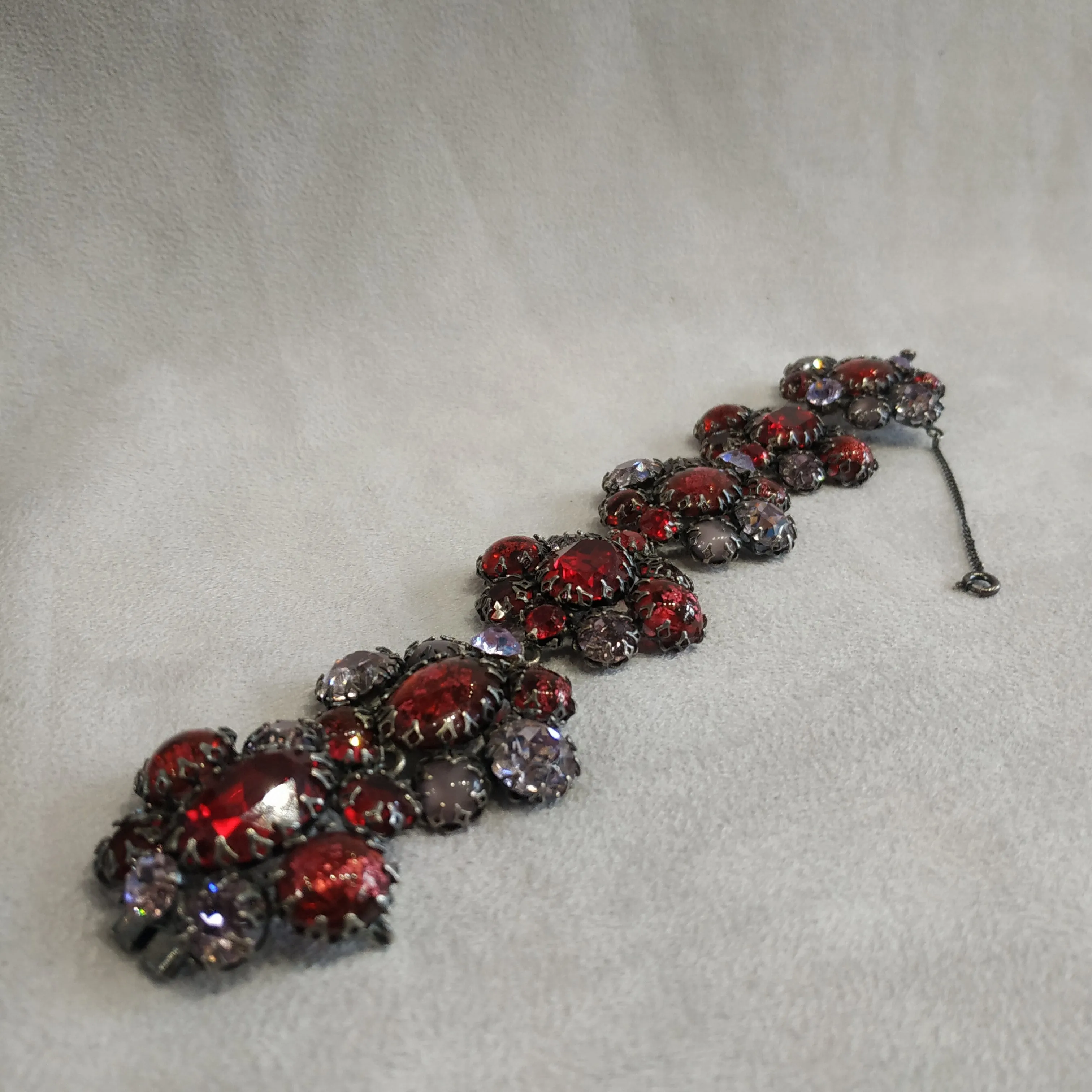 Schreiner Red Pink Vintage Bracelet