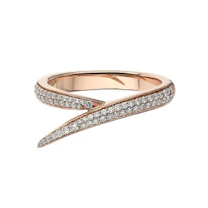 Shaun Leane Interlocking 18ct Rose Gold Diamond Single Ring