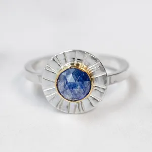 Shine On Gemstone Ring - Sapphire in 22k Gold   Sterling Silver