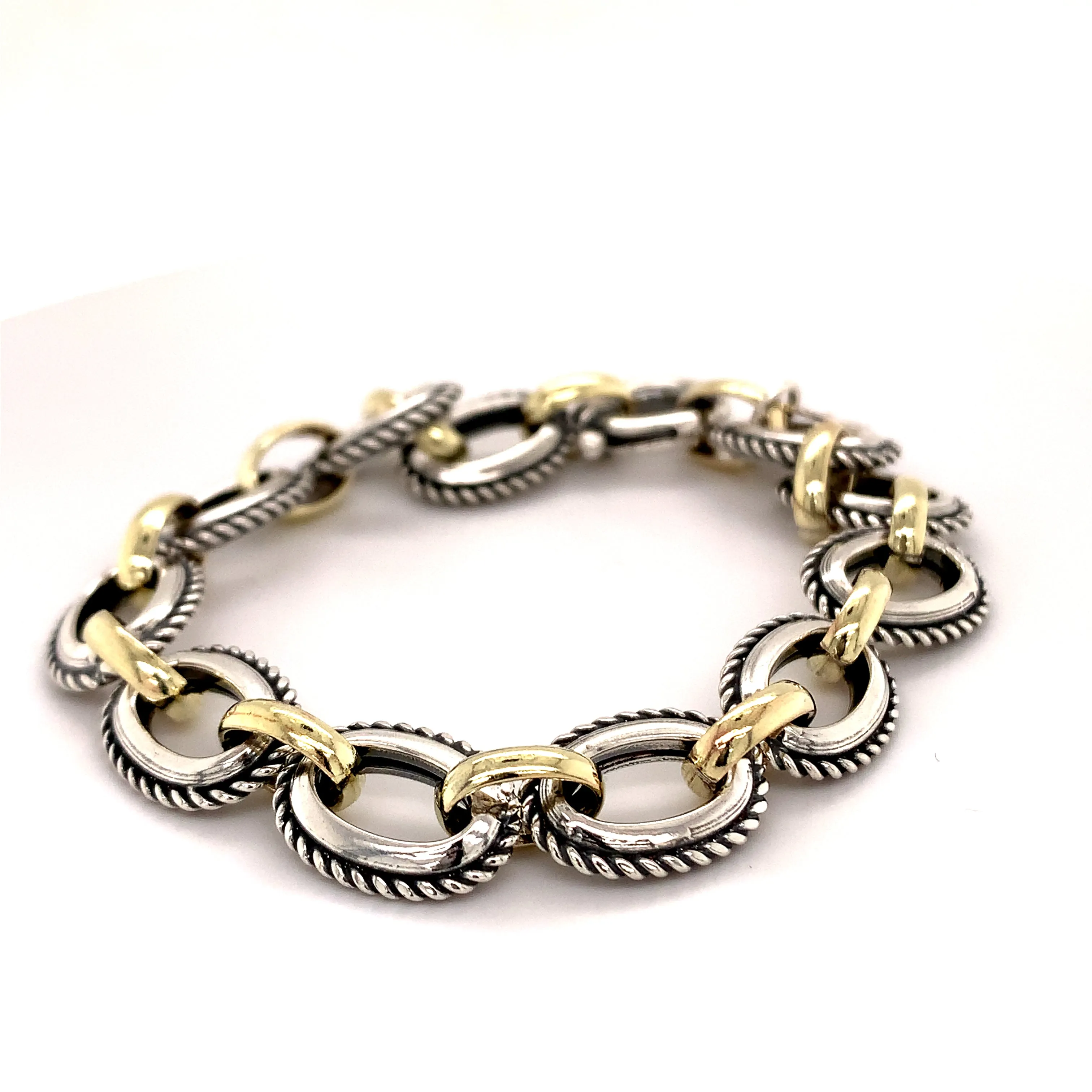 Silver and Gold Link Bracelet