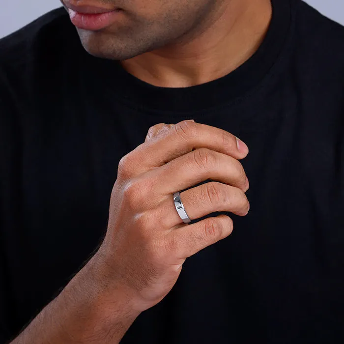 Silver Blaze Ring for Him