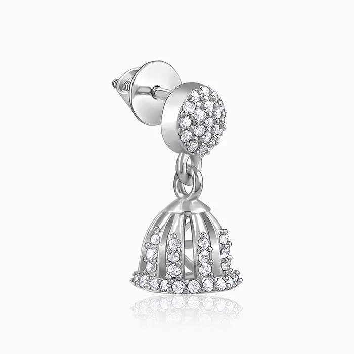 Silver Magadha Jhumki