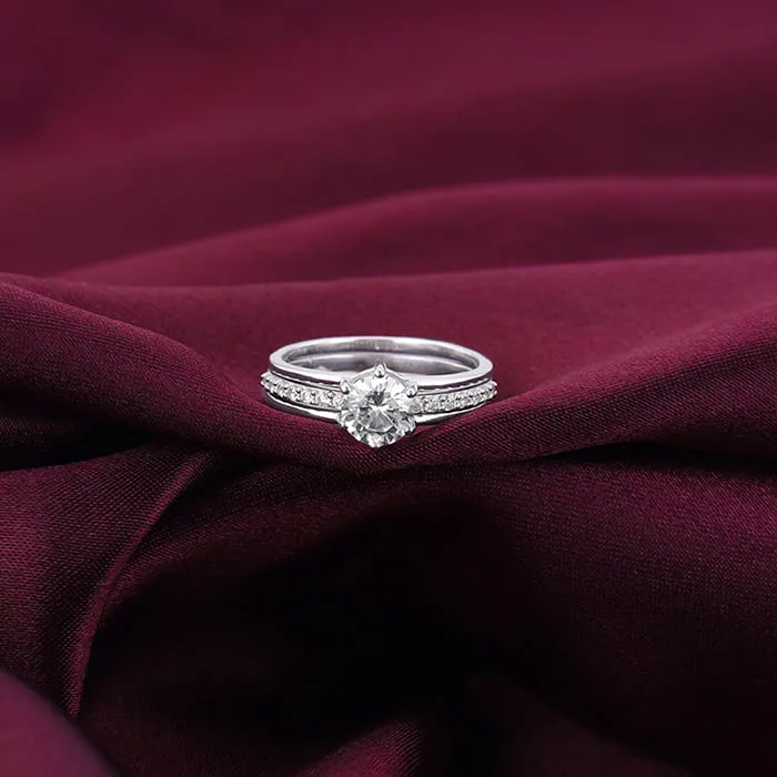 Silver Radiant 2-in-1 Detachable Rings