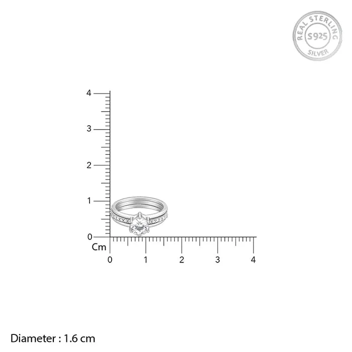 Silver Radiant 2-in-1 Detachable Rings