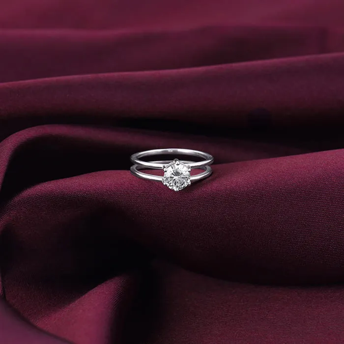 Silver Radiant 2-in-1 Detachable Rings