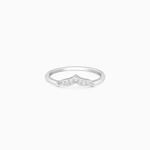 Silver Zircon Mermaid Tail Ring