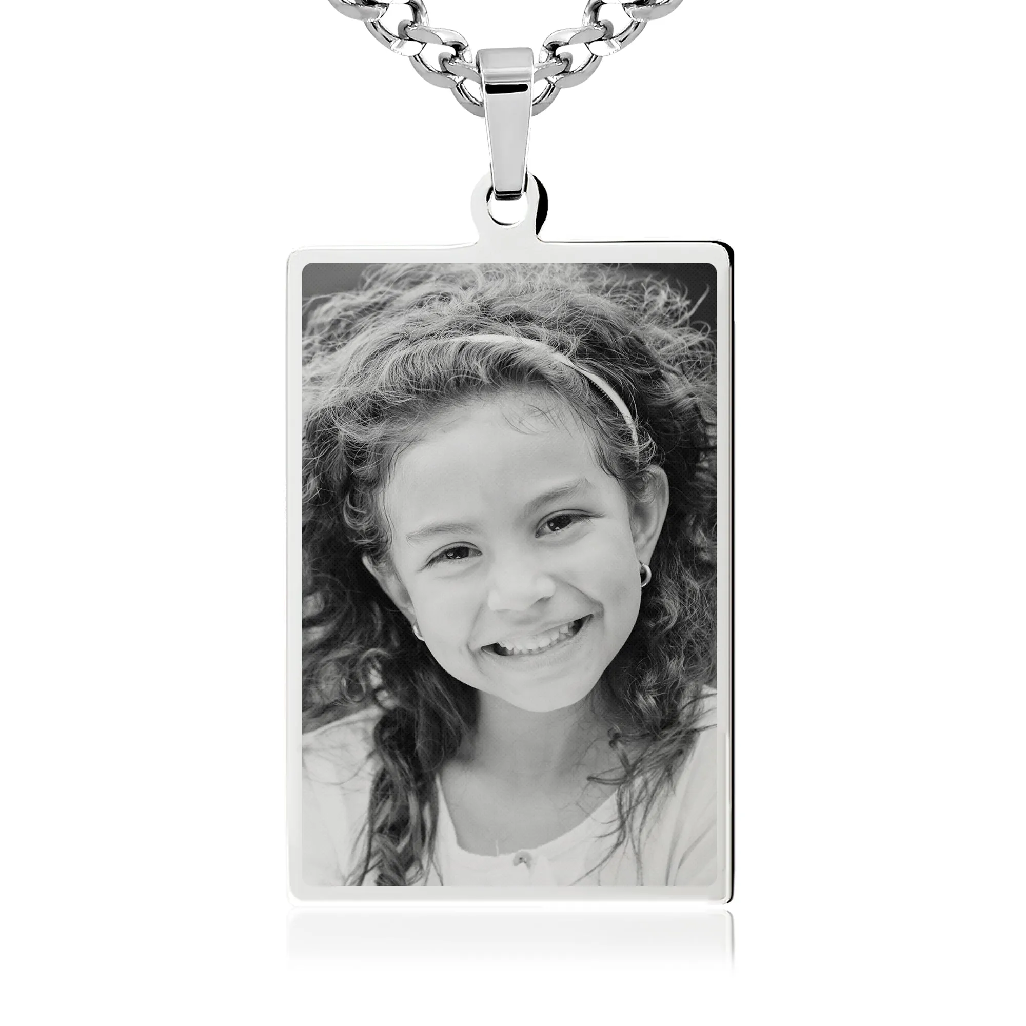 Small Rectangle Necklace- Photo Engraving