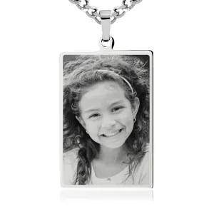 Small Rectangle Necklace- Photo Engraving