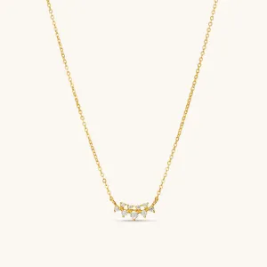 Solid Gold Marquise Necklace