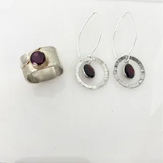 Stacking Garnet Rings