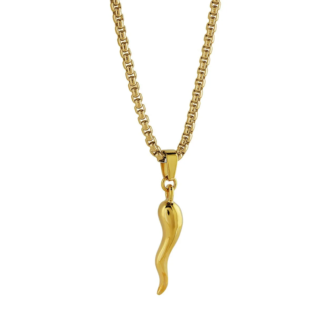 Stainless Steel Cornetto Necklace