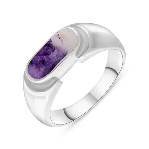 Sterling Silver Blue John Oval Dodgem Ring