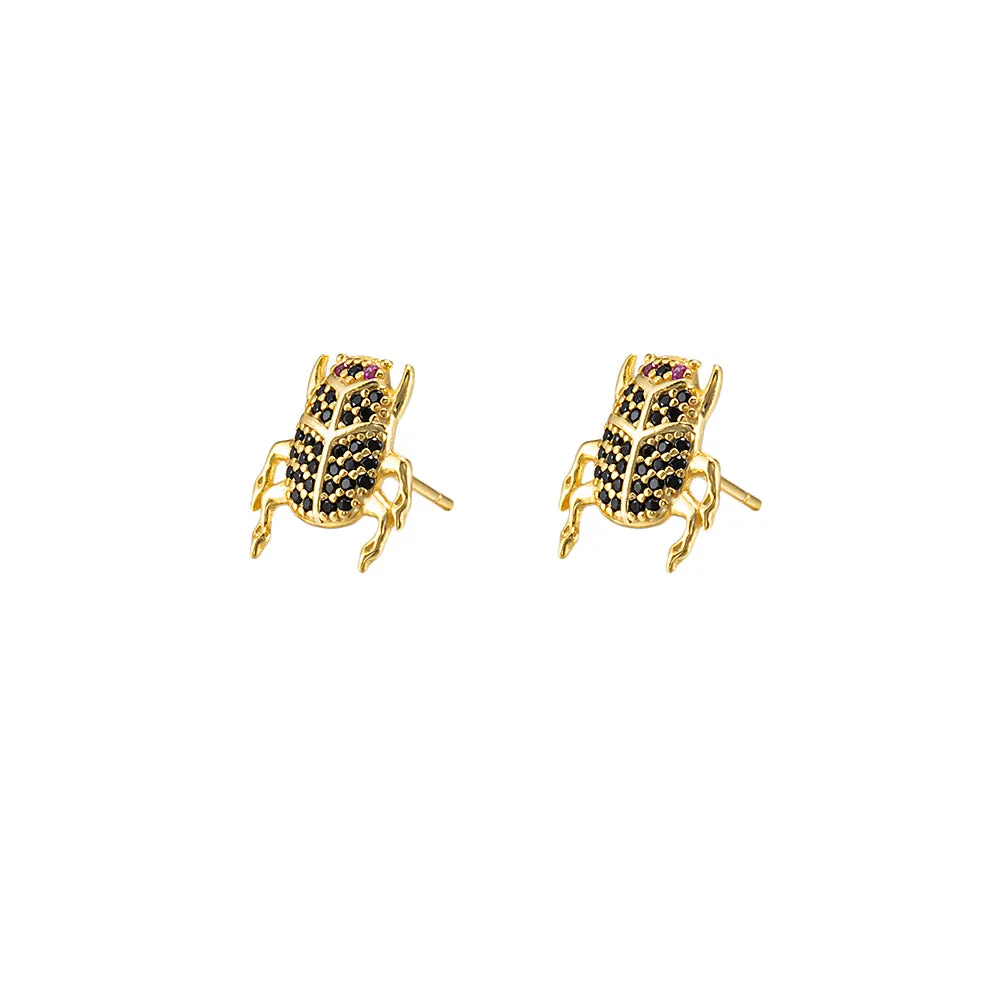 Sterling Silver Bug Stud Earrings