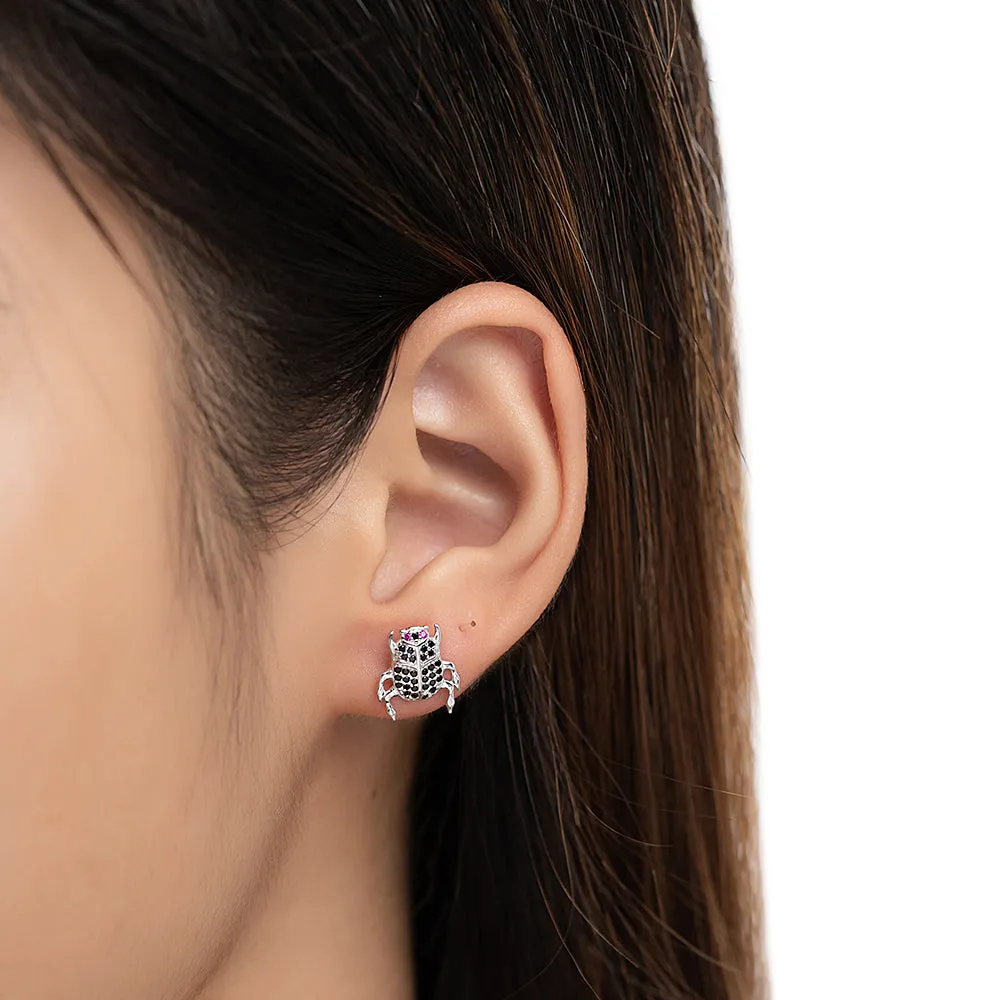 Sterling Silver Bug Stud Earrings
