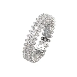 Sterling Silver Diamond Set Ring