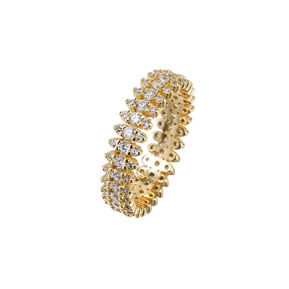 Sterling Silver Diamond Set Ring