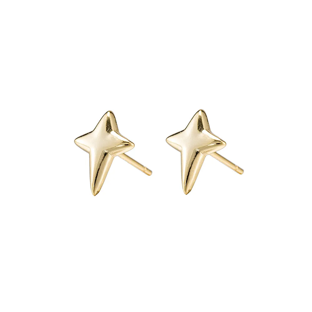Sterling Silver Mini North Star Stud Earrings