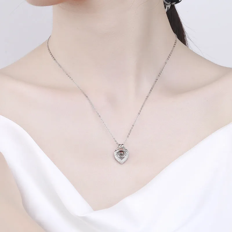Supporting Hands Love Memory Projection Necklace