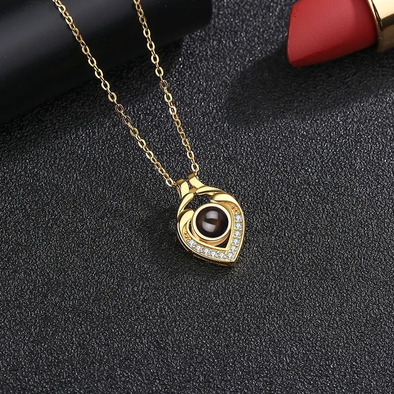 Supporting Hands Love Memory Projection Necklace
