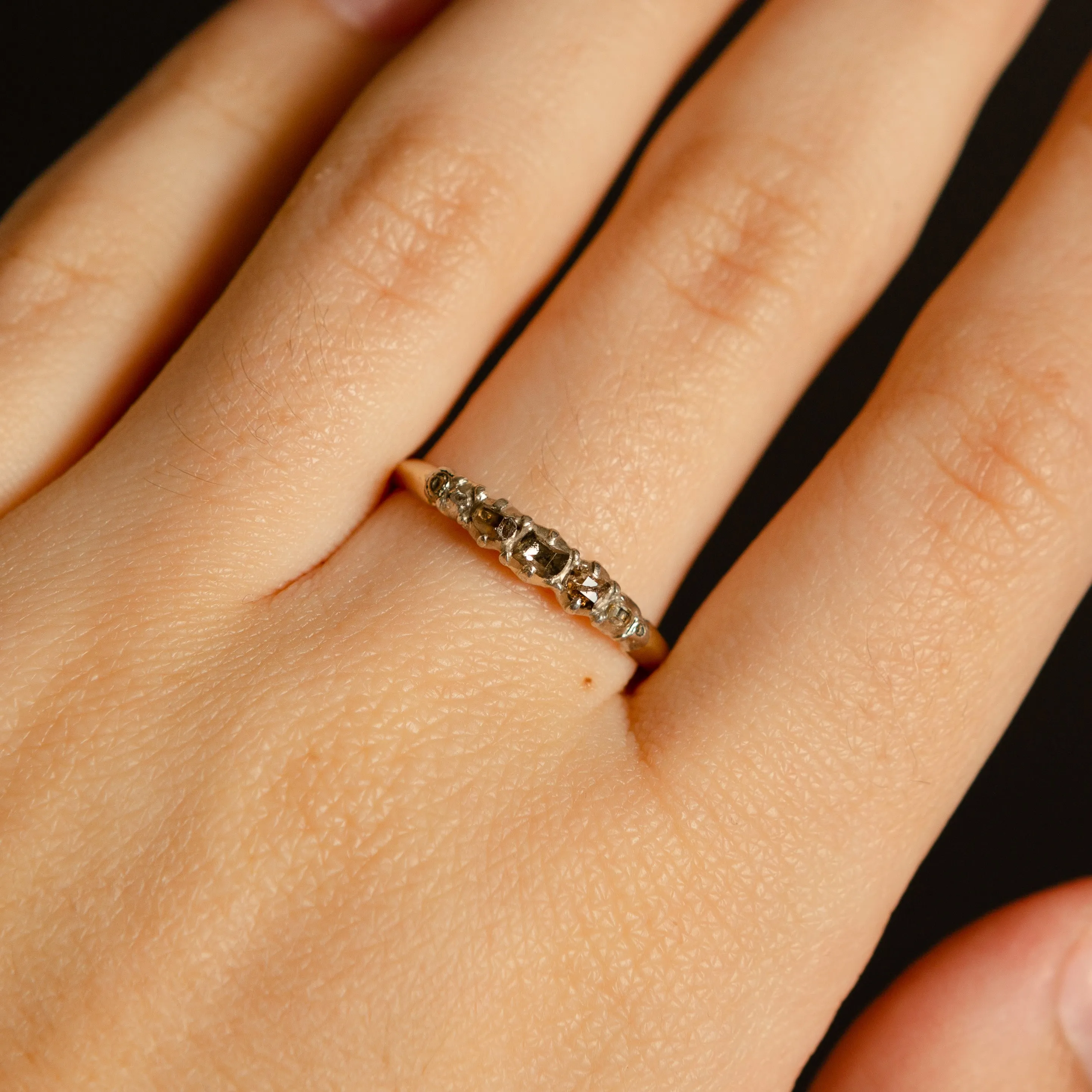 Table Cut Diamond Georgian Ring