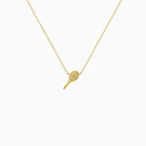 Tennis Racket Diamond Necklace