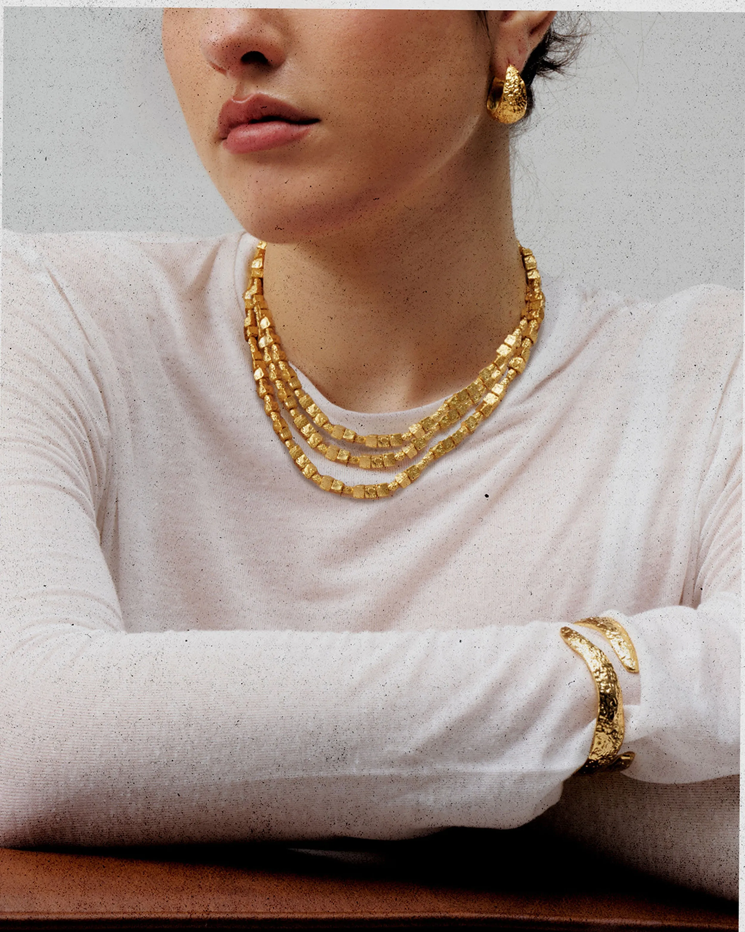 Textured Square Necklace