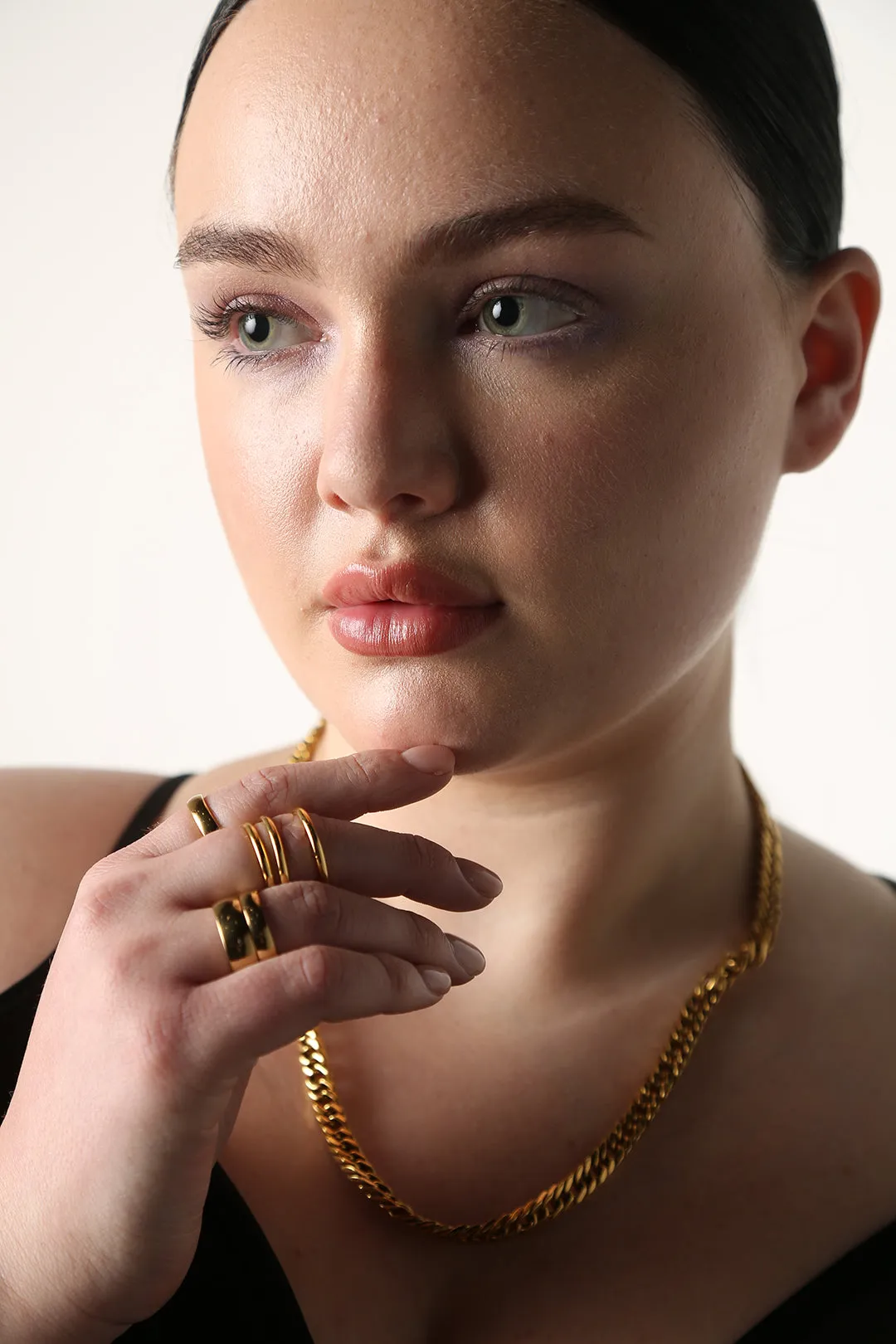 Thin Gold Ring Stack Set