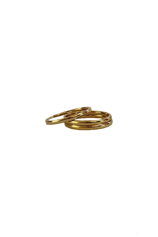 Thin Gold Ring Stack Set