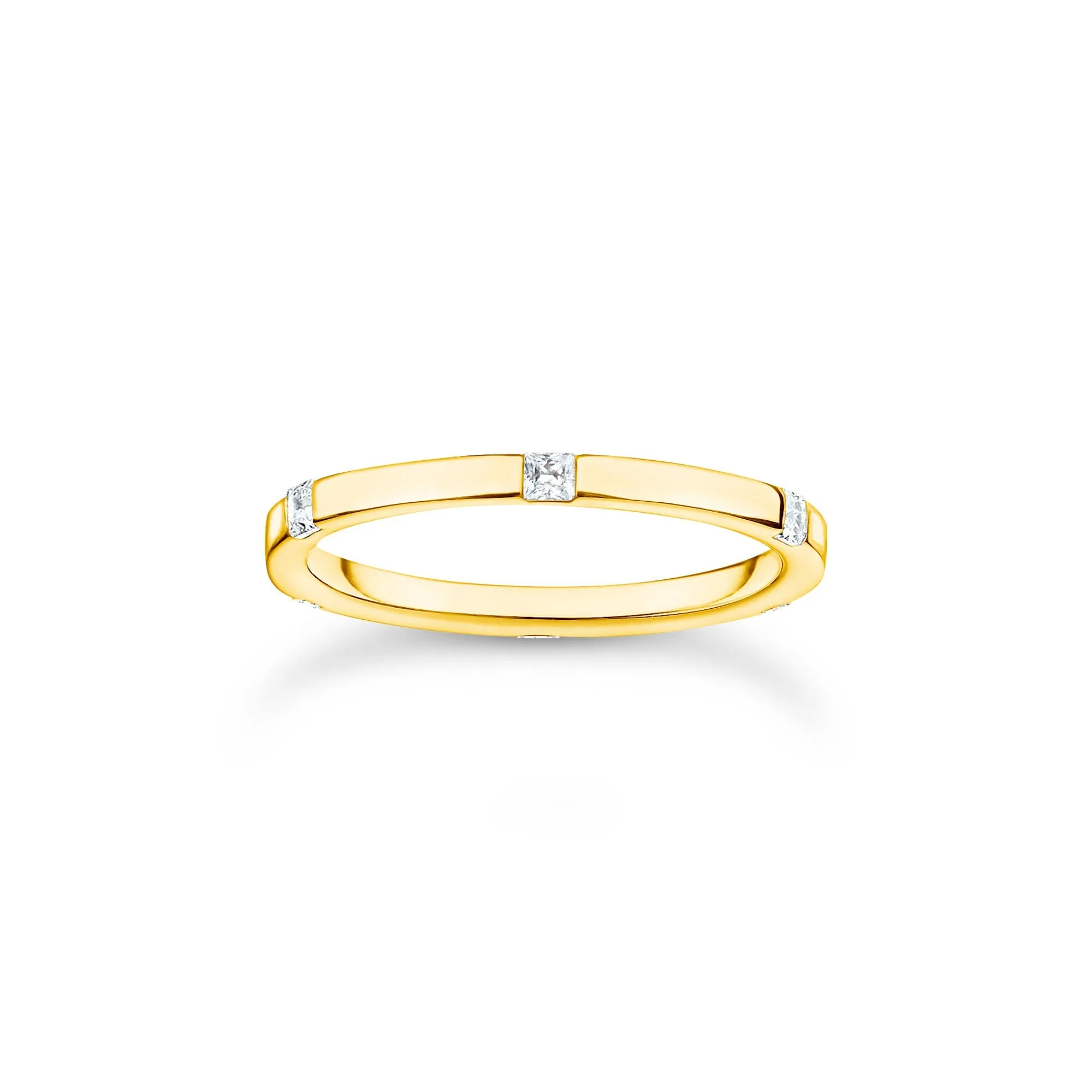 Thomas Sabo Charm Club Yellow Gold Plated Sterling Silver Ring