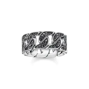 Thomas Sabo Sterling Silver Black Stones Ring