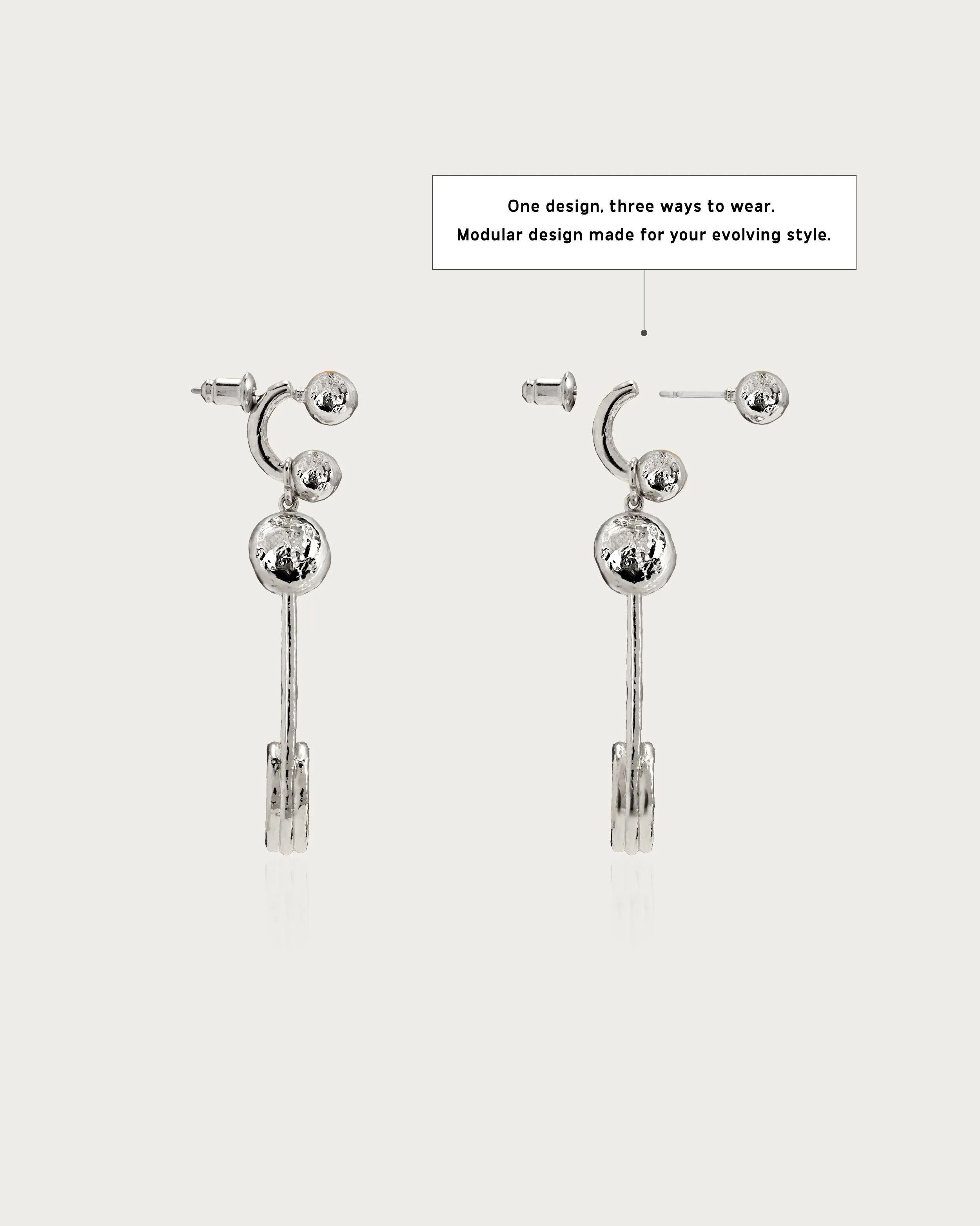 Trea Earrings in Silver