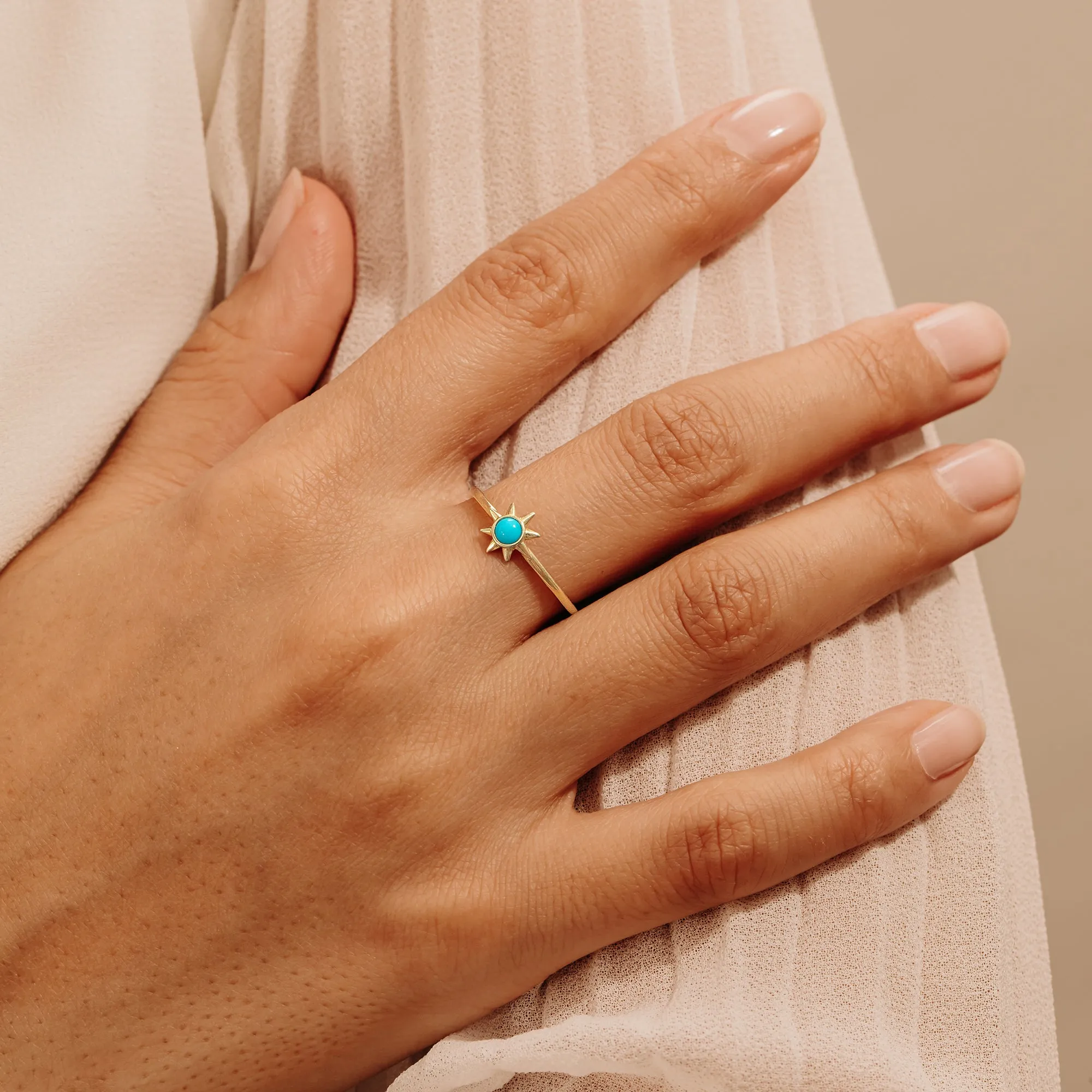Turquoise Sun Ring, Winona