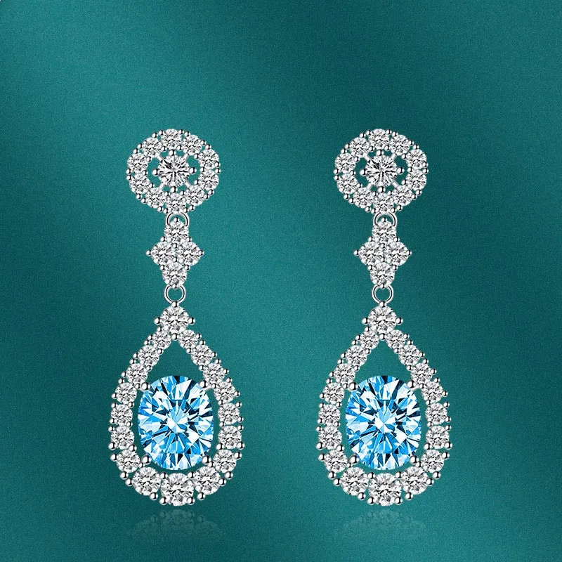 Vicky Van Earrings in Aquamarine