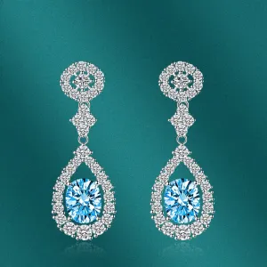 Vicky Van Earrings in Aquamarine